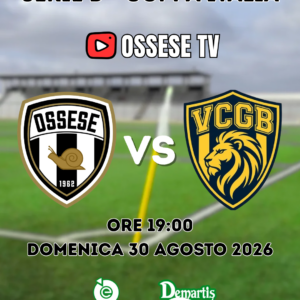 Calcio Coppa Italia Serie D 1° Turno – Polisportiva Ossese-Vigor Campagnano